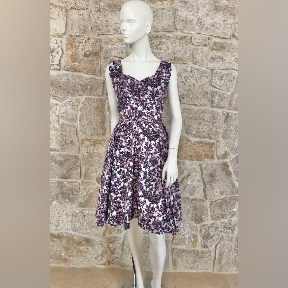 Gorgeous Vintage 1950s 50s Floral Bombshell Dress Full Skirt - Picture 5 of 16